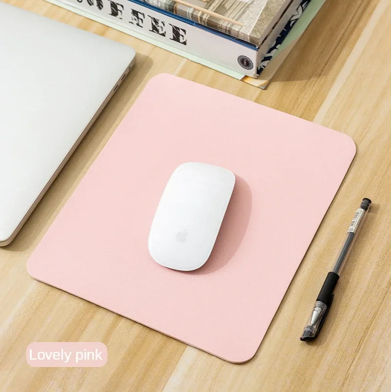 Assorted PU Leather Mouse Pad – Waterproof, Non-Slip, & Durable