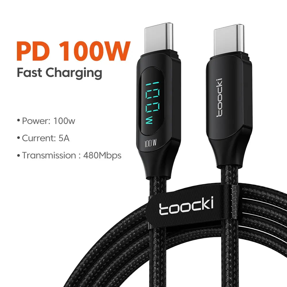 Fast Charging USB-C Cable Type C to Type C 100W PD